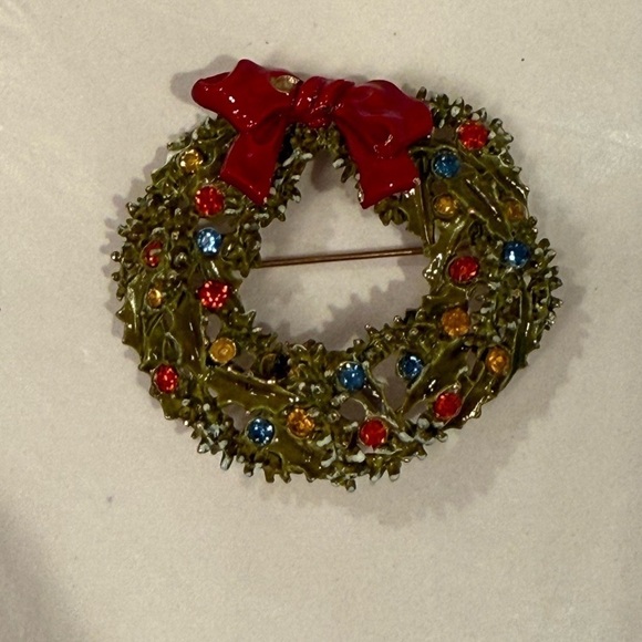 ART Arthur Pepper Vintage Christmas wreath brooch - Picture 5 of 6